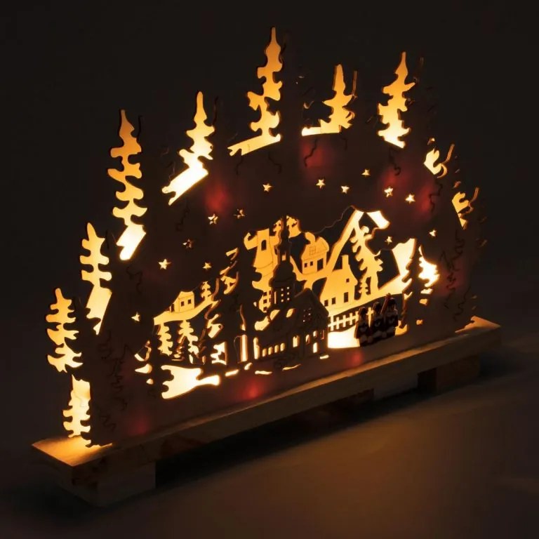 NEXOS Karácsonyi fényív 10 LED meleg fehér elem