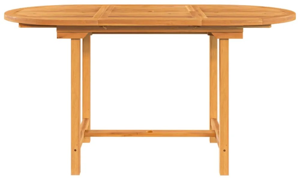 kihúzható tömör tíkfa kerti asztal 110-160 x 80 x 75 cm