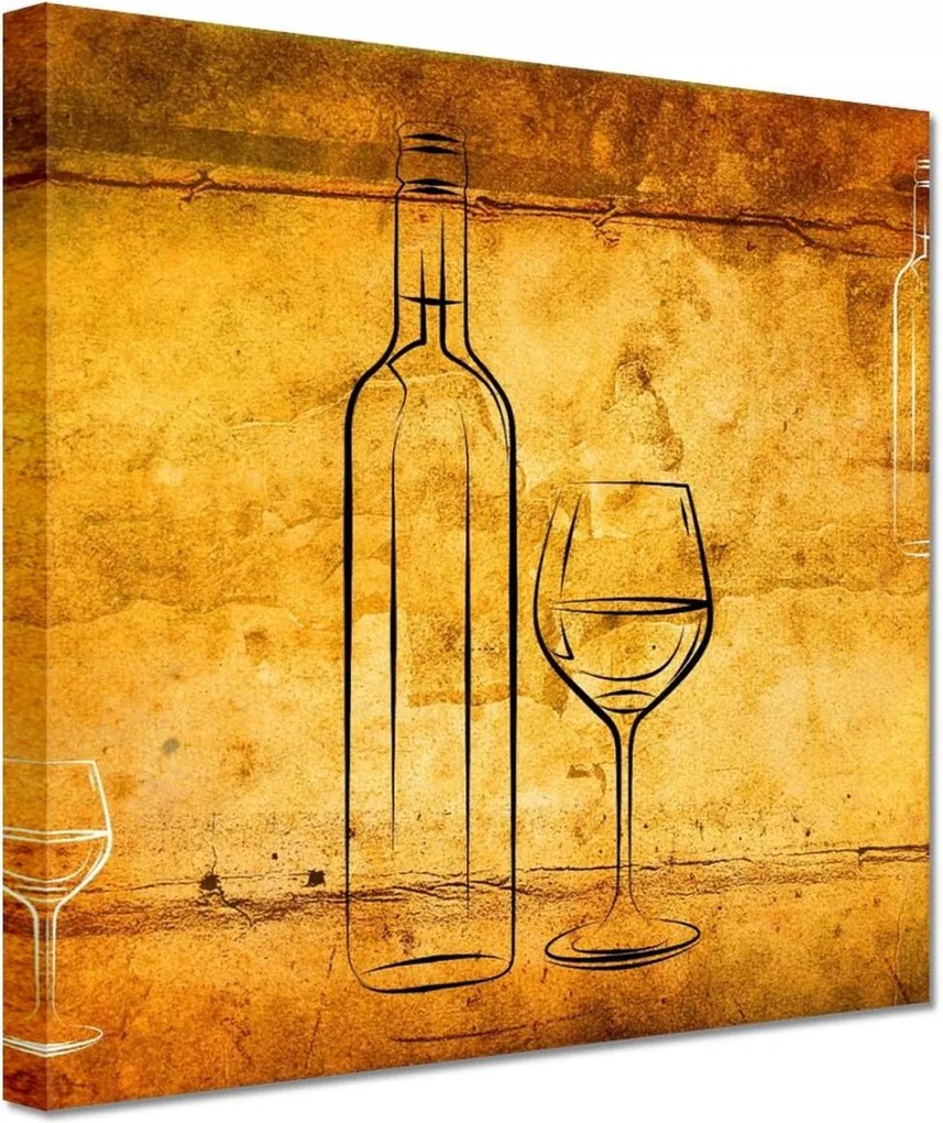 Vászonkép 60x60 Boros dekoráció