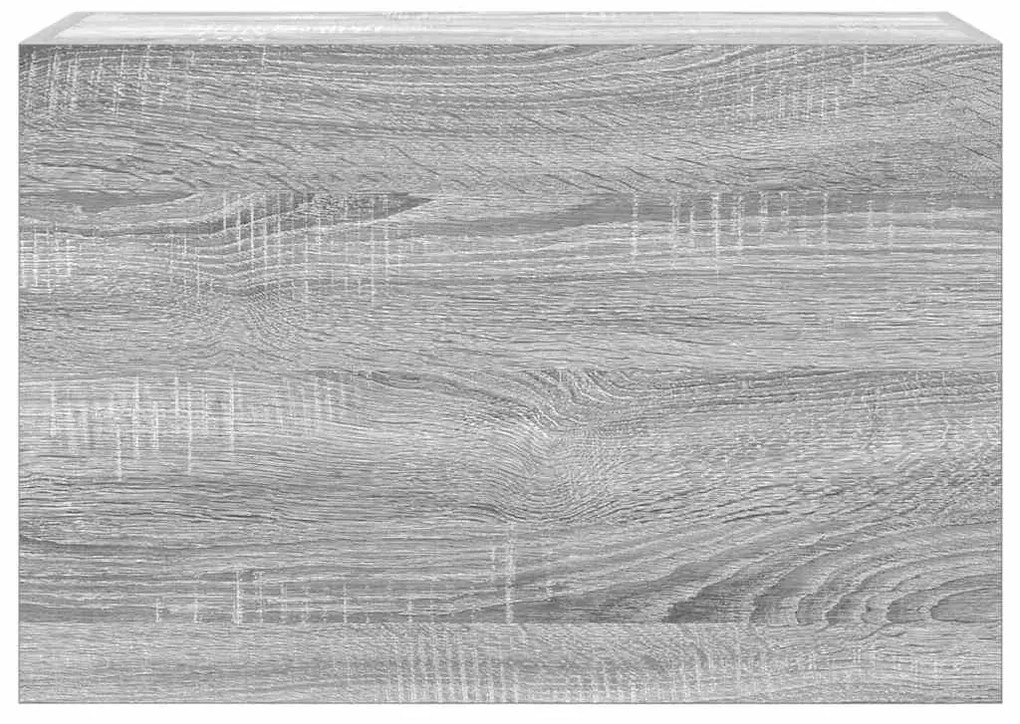 szürke sonoma szerelt fa fali fürdőszobaszekrény 60x25x40 cm