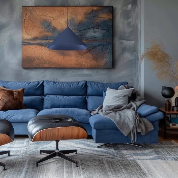 Kábelre függesztett csillár CAPITAL 1xGX53/15W/230V, átm. 46 cm, kék