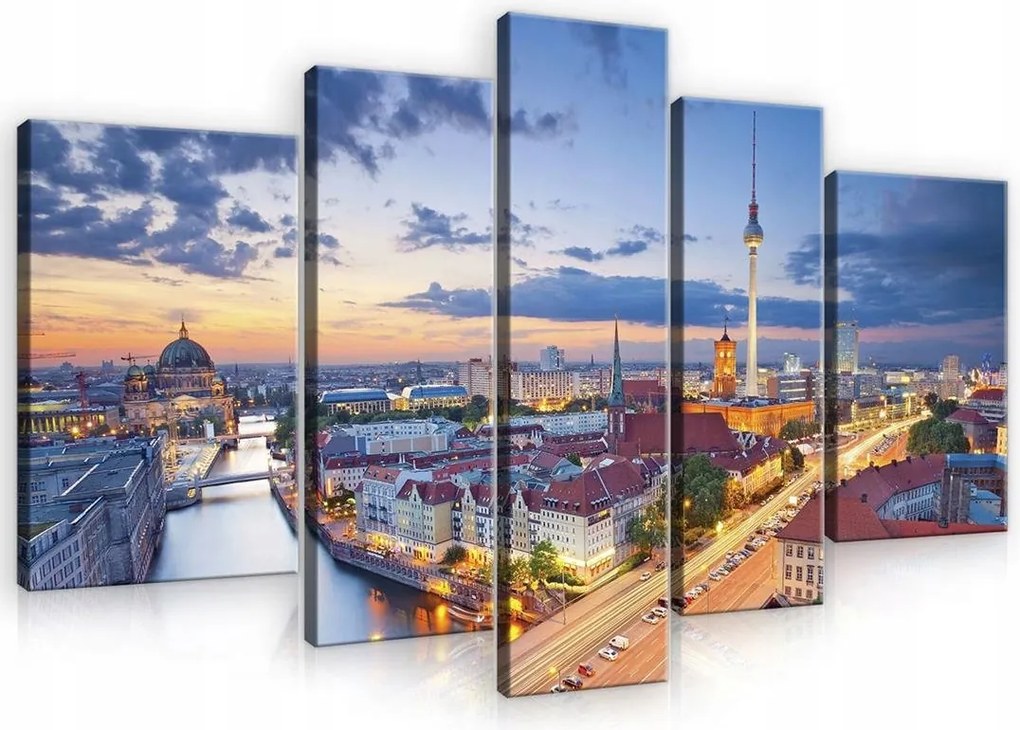 Vászonkép falikép város híd folyó 170x100