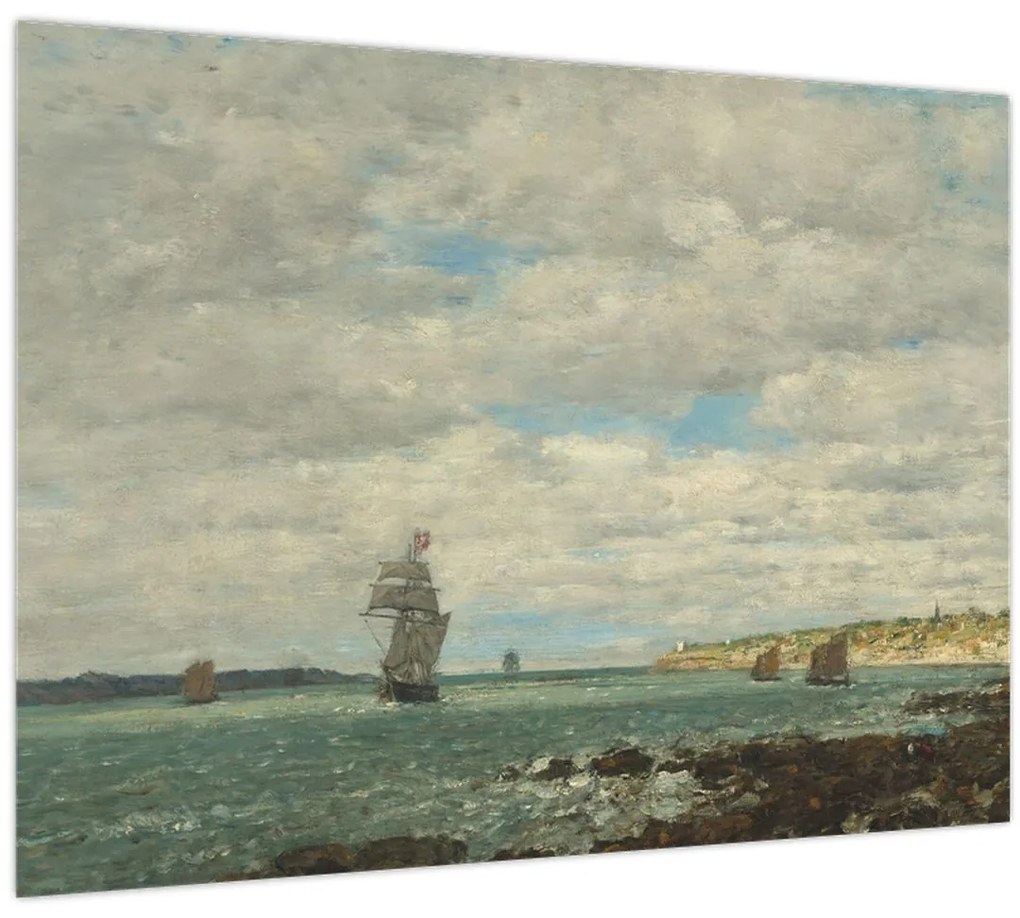 Kép - Eugène Boudin, Coast of Brittany, reprodukciók (70x50 cm)