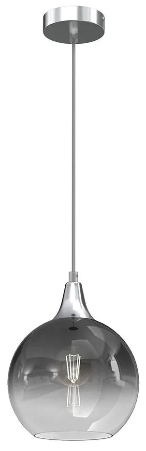 Csillár zsinóron MONTE 1xE27/60W/230V á. 20 cm matt króm