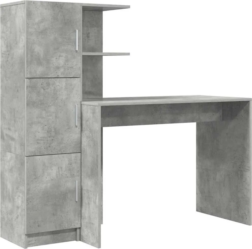 vidaXL Asztal 2 pcs Beton Szürke