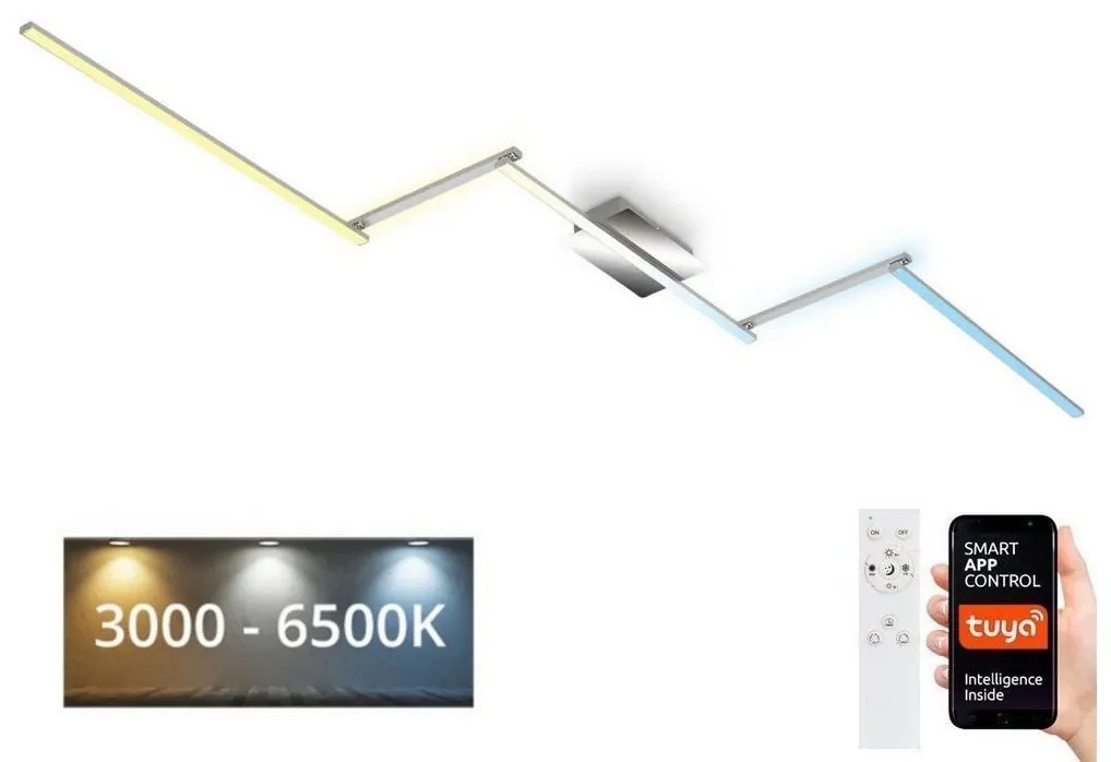 Brilo Brilo 3737-018-LED Dimmelhető mennyezeti lámpa SMART LED/24W/230V Wi-Fi Tuya + távirányító BL1525