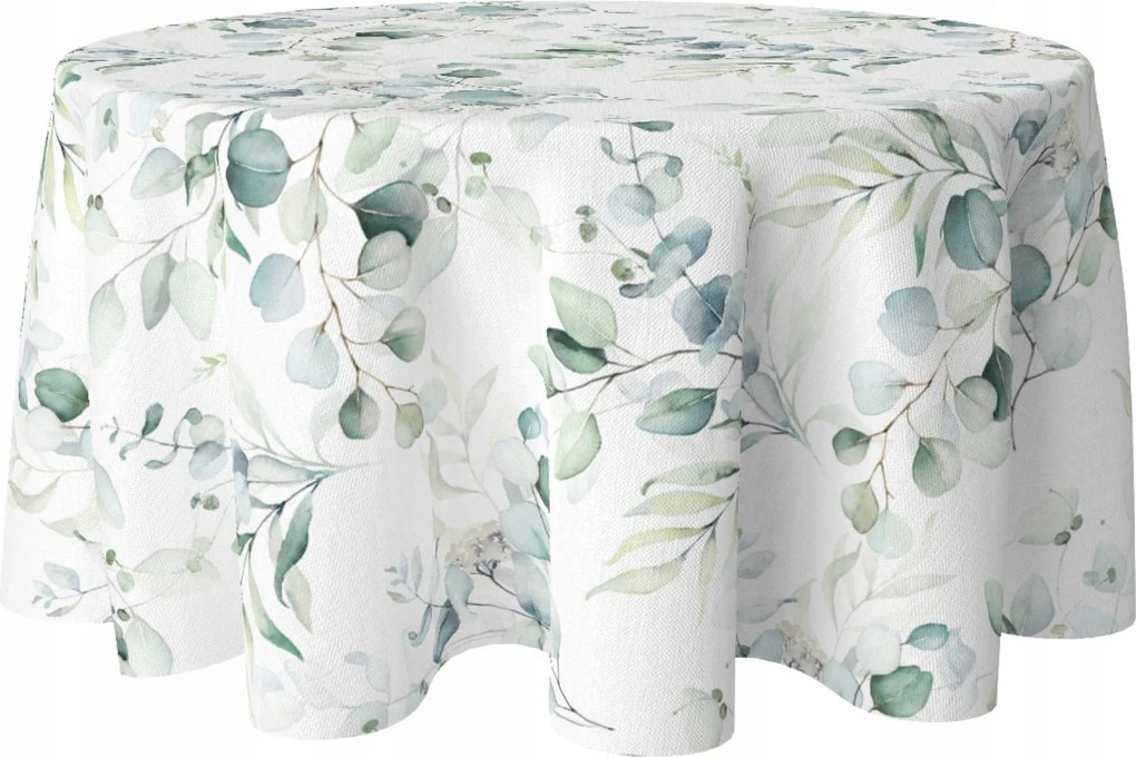 Abrosz Kerek Dekorációs Asztalra 150 CM Foltálló Kör Levél Minta 073