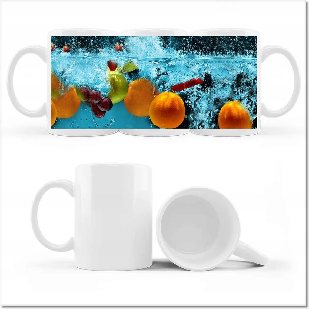 Gyümölcsös nyomott mintás bögre