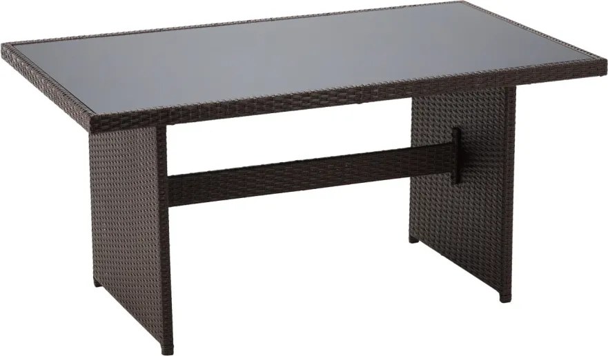 NAGY KERTI BÚTORSZETT (KANAPÉ, 2 FOTEL, 2 PUFF, ASZTAL) - BARNA, PÁRNÁK - BÉZS