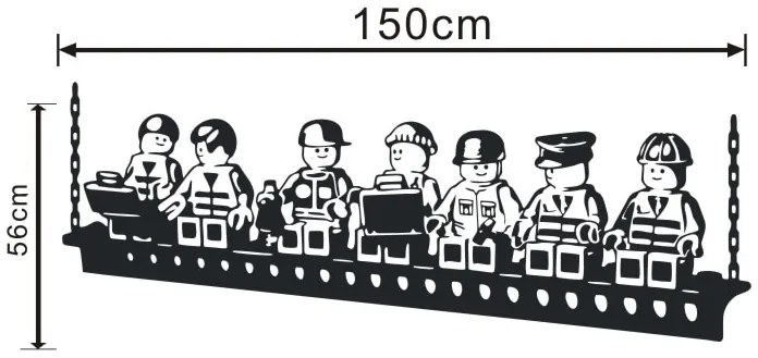 Falmatrica "Lego figurák" 56x150cm