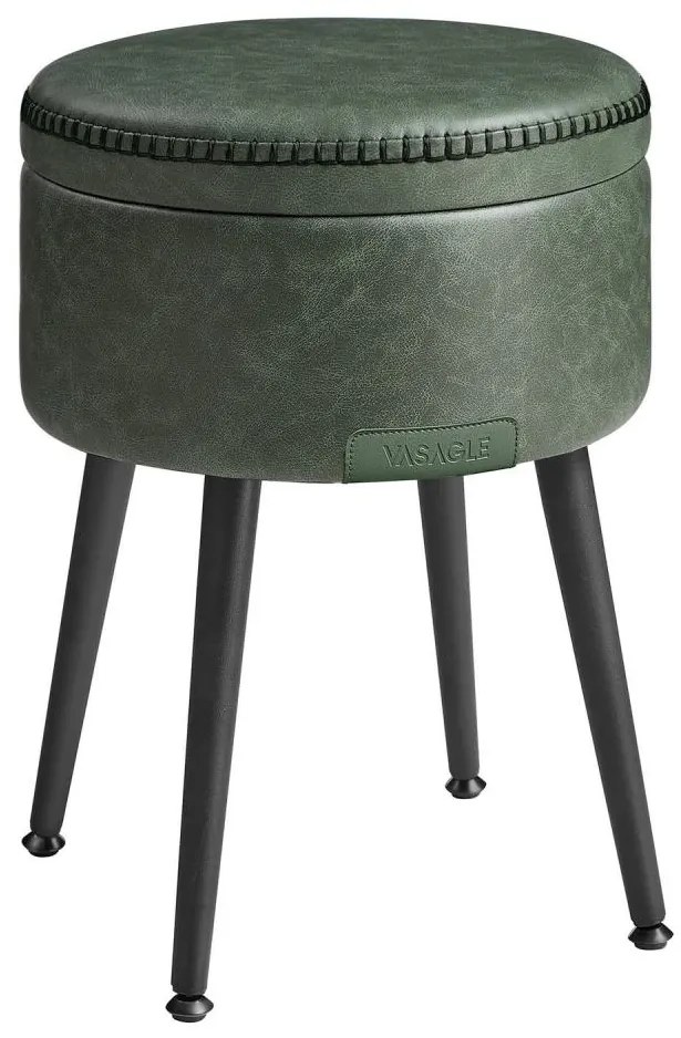 Bőr puff CORE zöld