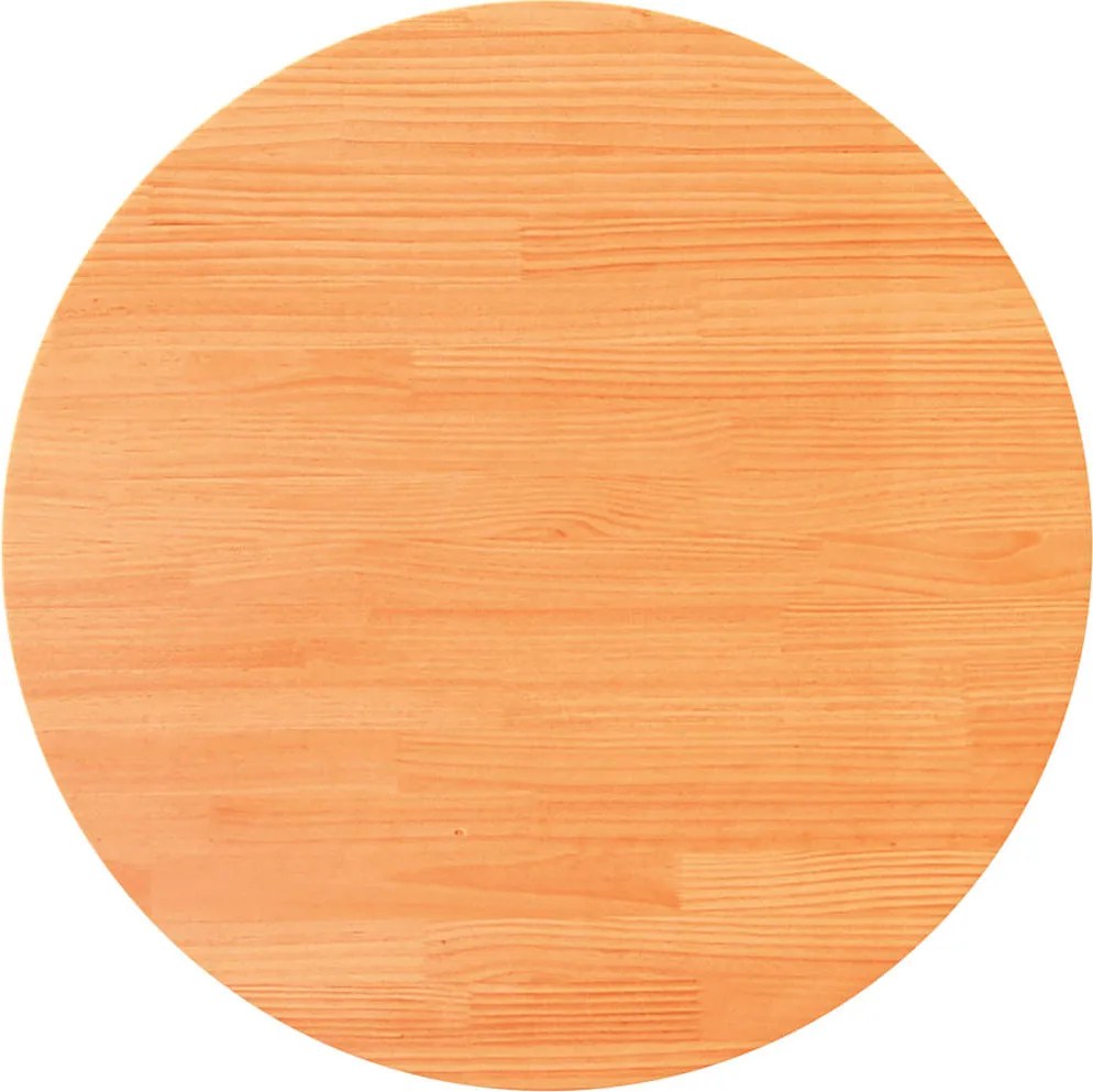 vidaXL viaszbarna tömör fenyőfa kerek asztallap Ø80 x 2,5 cm