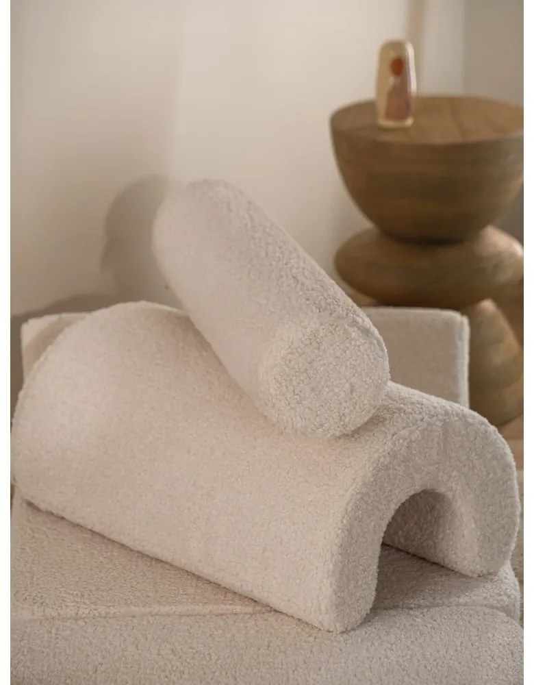 Krémszínű buklé gyerek fotel Flipster – Wigiwama