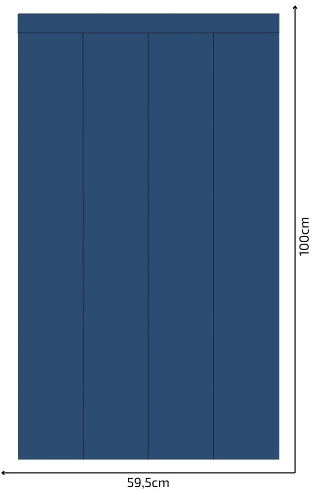 PIPPER. Textil öntapadó tapéta - Egy téglalap - Sötétkék színű Méret: 60cm, Szín: Sápadt