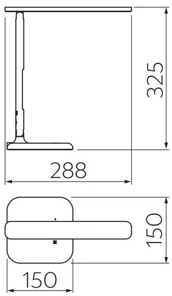 Lámpa Asztali LINEAR 7W, 420lm,mAC220-240V, 3-CCT, 5 fokozatú fényerő ,PF>0,5,RA>80, fekete