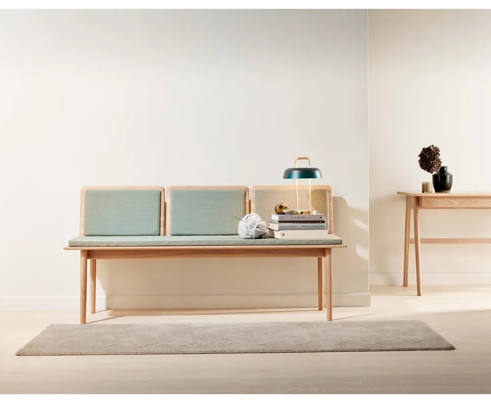 Világoszöld-natúr színű gyapjú pad Elba - Hammel Furniture