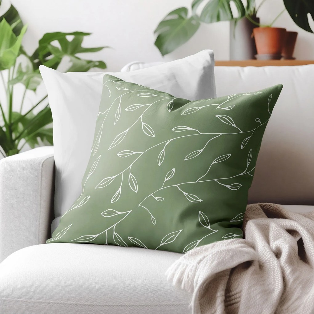 Goldea pamut párnahuzat - tealevél mintás 50 x 60 cm