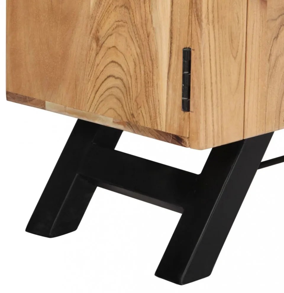 vidaXL tömör akácfa TV-szekrény 140 x 30 x 45 cm