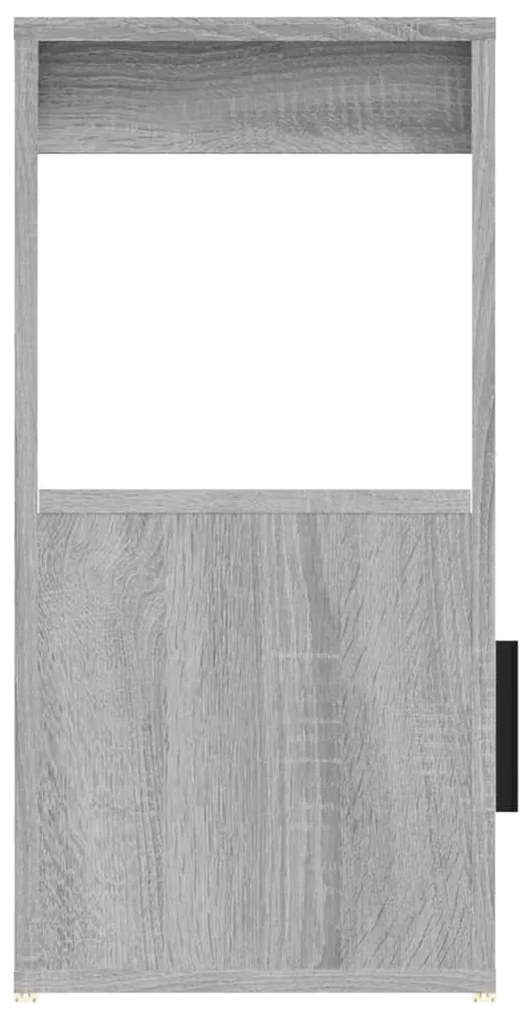 szürke sonoma színű szerelt fa tálalószekrény 80x30x60 cm