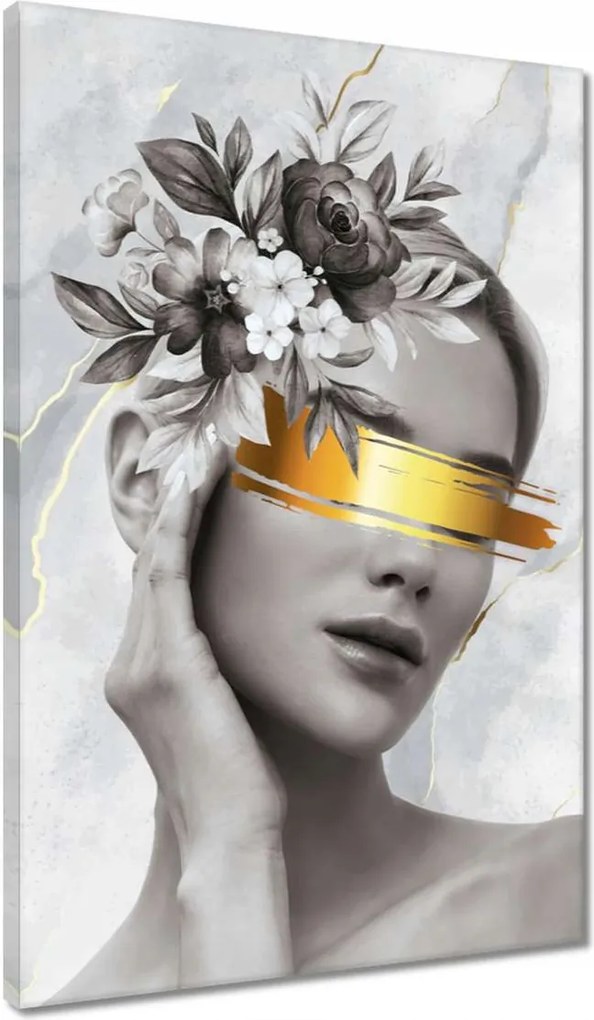 Vászonkép 40x60 Női portré arany karszalag