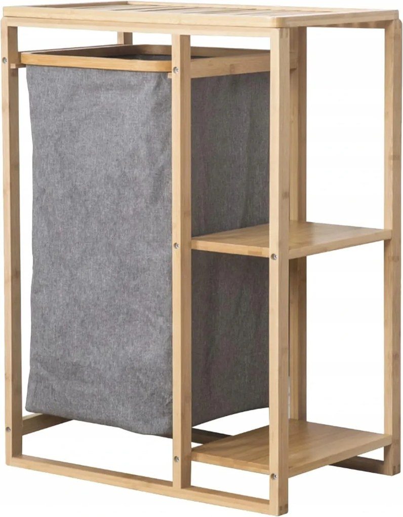 Racel szürke bambusz szennyestartó kosár