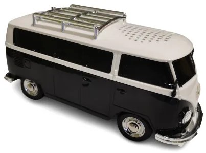 Volkswagen Transporter T1 alakú világító bluetooth hangszóró és rádió – villogó fényszórókkal és guruló kerekekkel – 21 cm