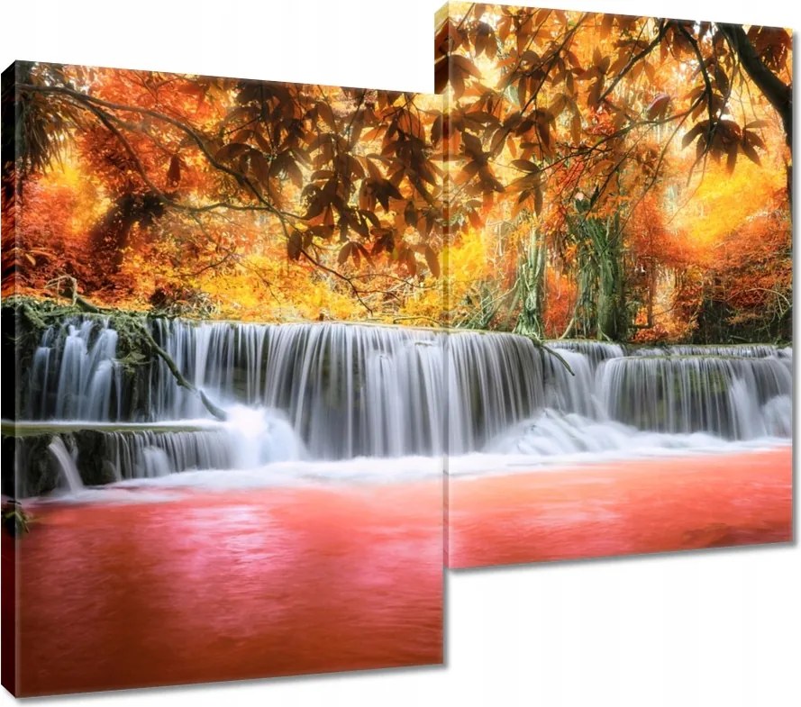 Vászonkép 80x70 Narancssárga vízesés