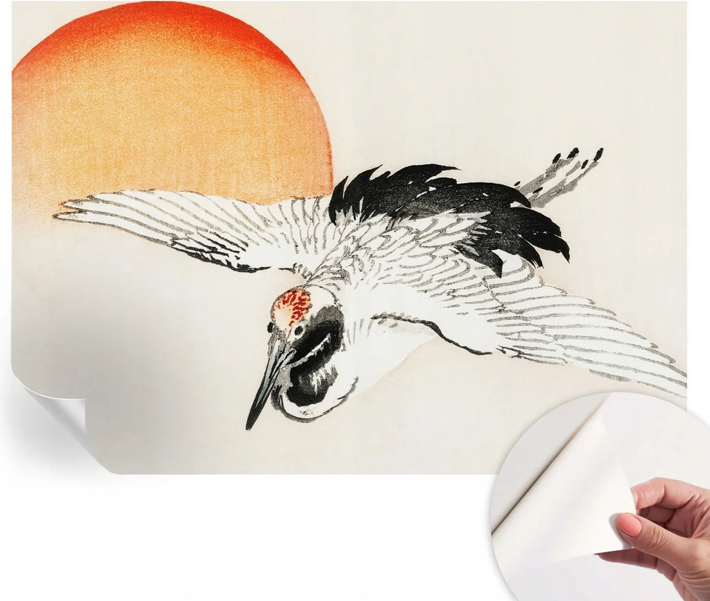 Dekoratív öntapadós fotótapéta irodába Elegáns daru 208x146 cm