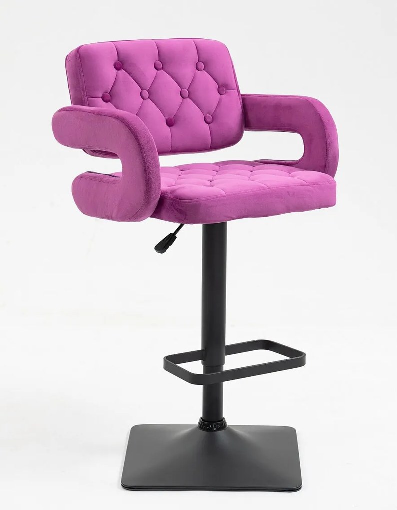 HR8403KW Fukszia modern velúr szék fekete lábbal