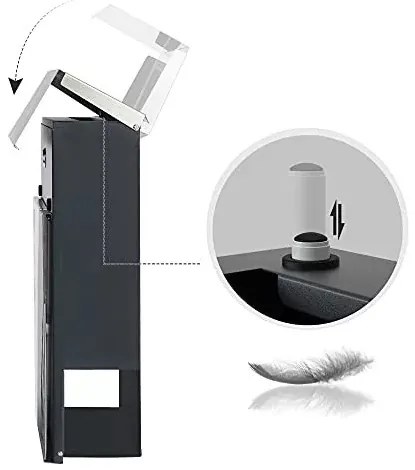 Zárható postaláda, falra, kerítésre szerelhető, ezüst-antricit szürke
