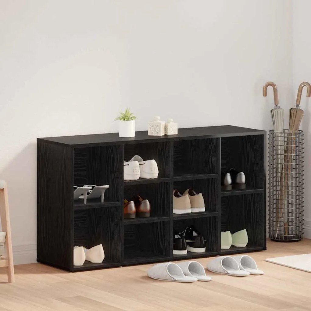 Cipőpad polcokkal Egyéb Musta tammi 103 x 30 x 54.5 cm Faanyag