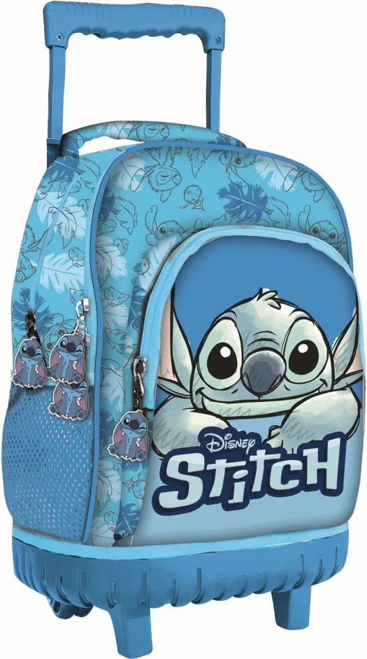 Disney Lilo és Stitch, A csillagkutya Smile prémium gurulós iskolatáska, táska 44 cm