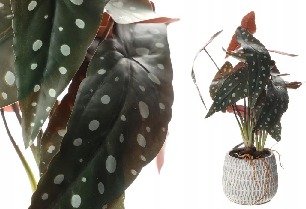 Mesterséges begónia virág cserépben 42 cm CH06723766GR.PU