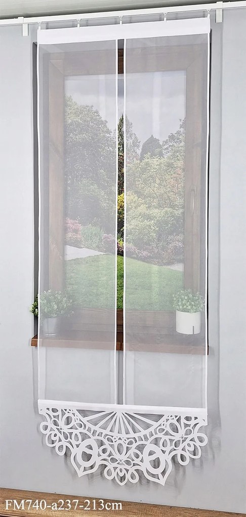 Kész panelfüggöny hosszú erkélyablakhoz FR740 80 213 cm