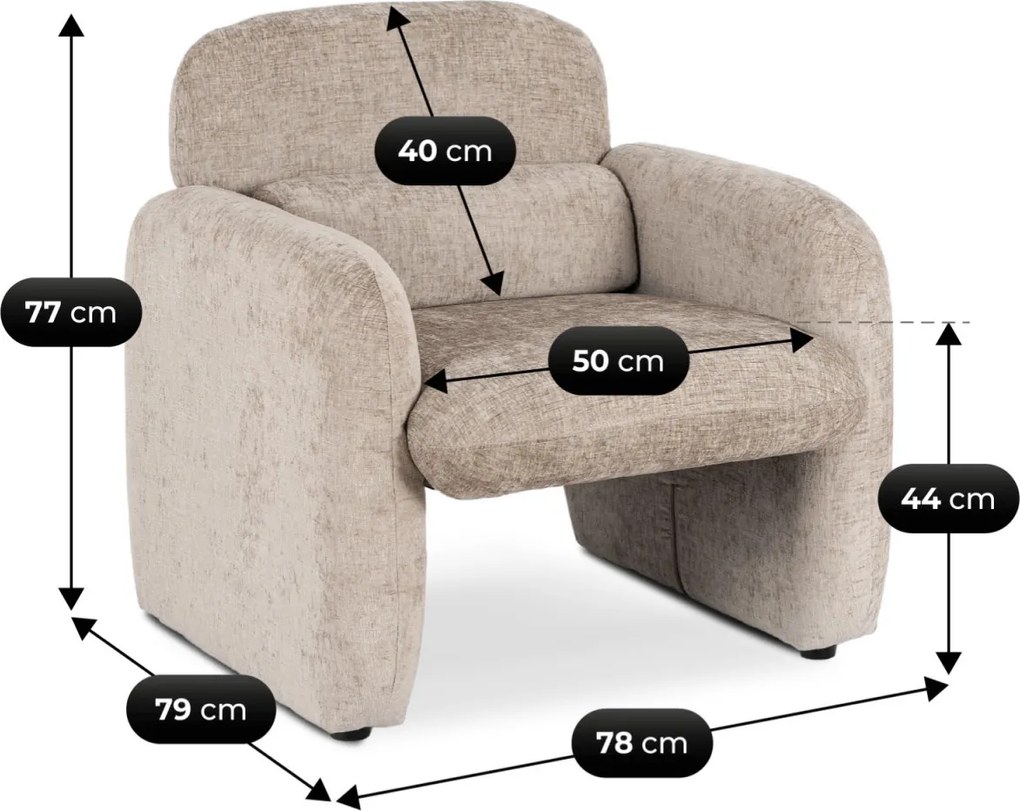 Fotel Wypoczynkowy TOGO Beżowy