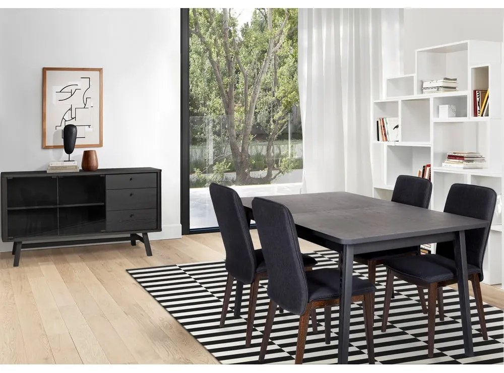 Skagen fekete étkezőasztal - Woodman