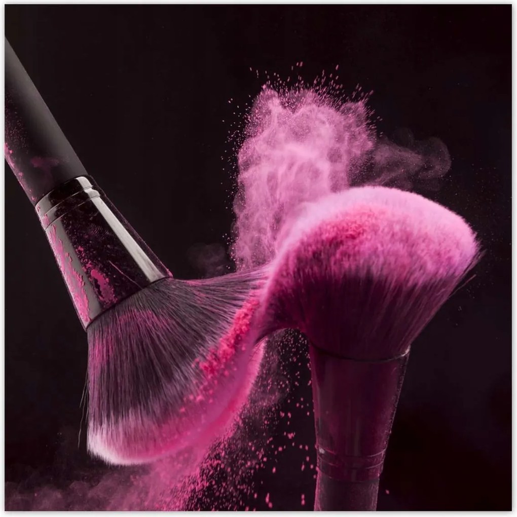 Poszterek 100x100 Ecsetek rózsaszín púderrel