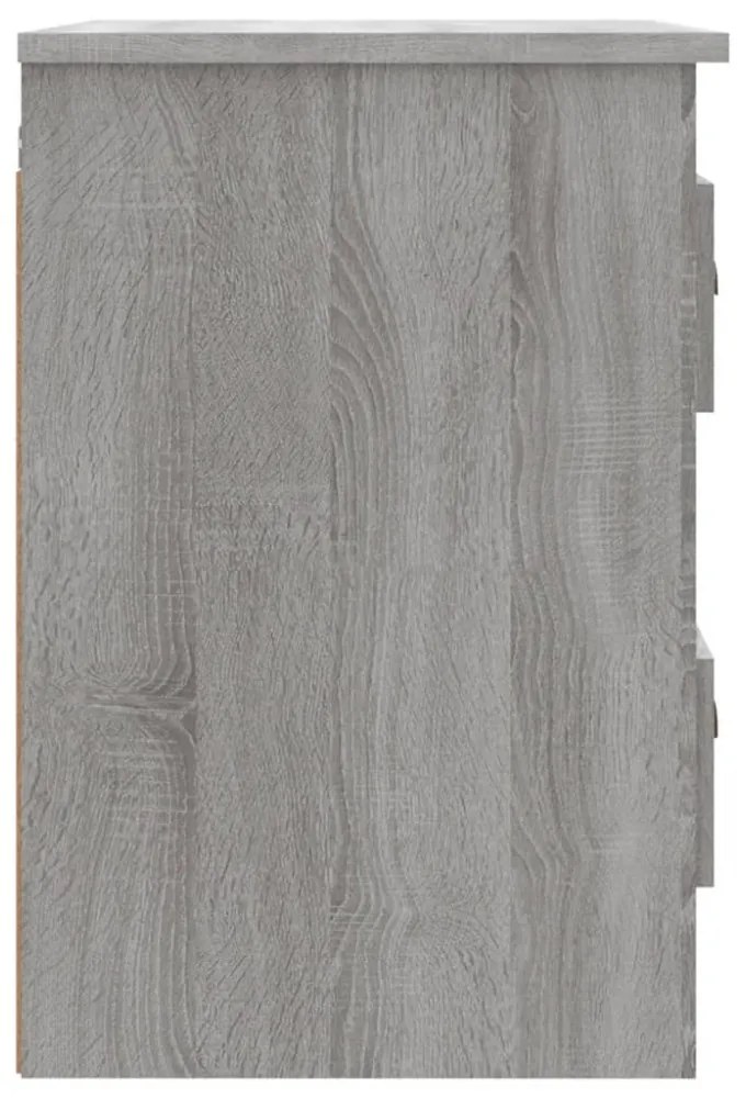 2 db szürke sonoma falra szerelhető éjjeliszekrény 41,5x36x53cm