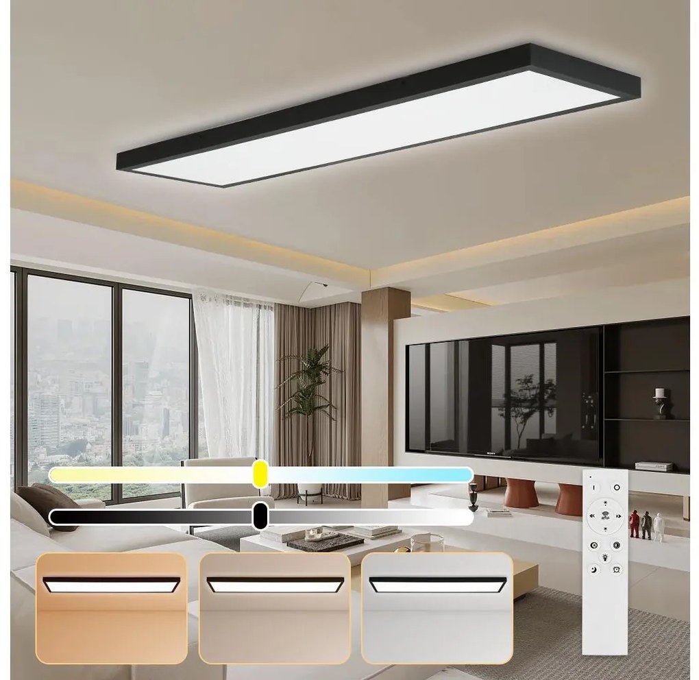 Brilagi Brilagi-LED Dimmelhető fürdőszobai lámpa FRAME SMART LED/50W/230V IP44 fekete + távirányító BG0698