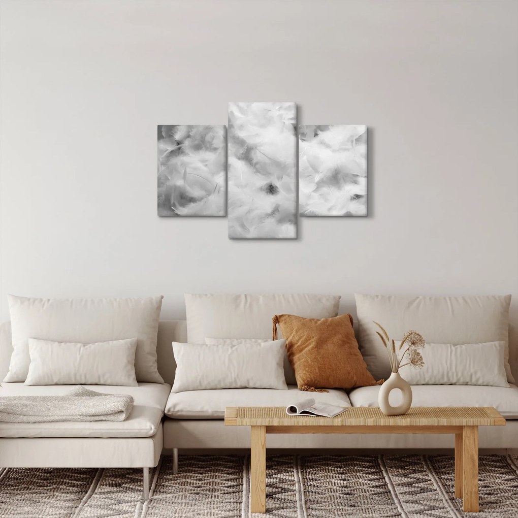 Kép - Színű tollfelhők (90x60 cm)