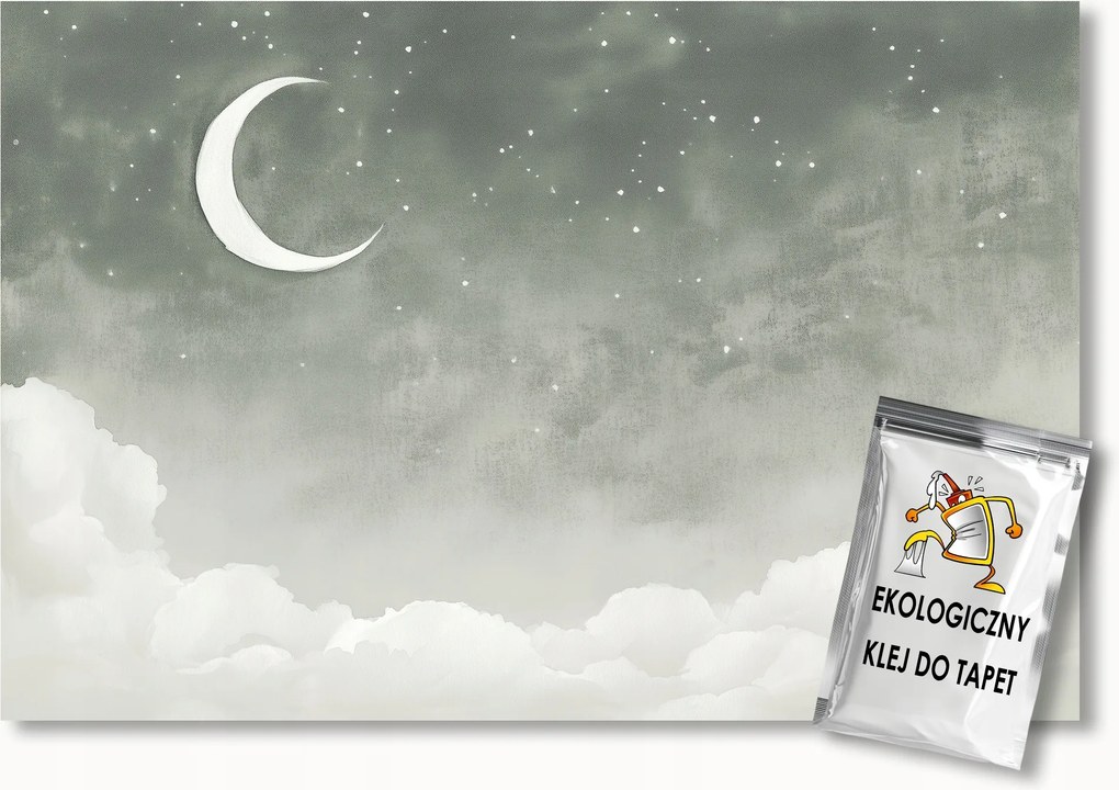 Fotótapéta Flizelina Gyerekek Éjszaka Ég Csillagok Hold Felhők 200x140 ragasztó