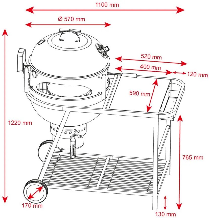 VENEZIA Multifunkciós bográcsos grill + elektromos grilltű + pizza kemence