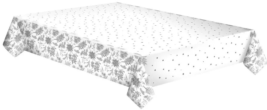 Karácsonyi Botanical Silver papír asztalterítő 120x180 cm
