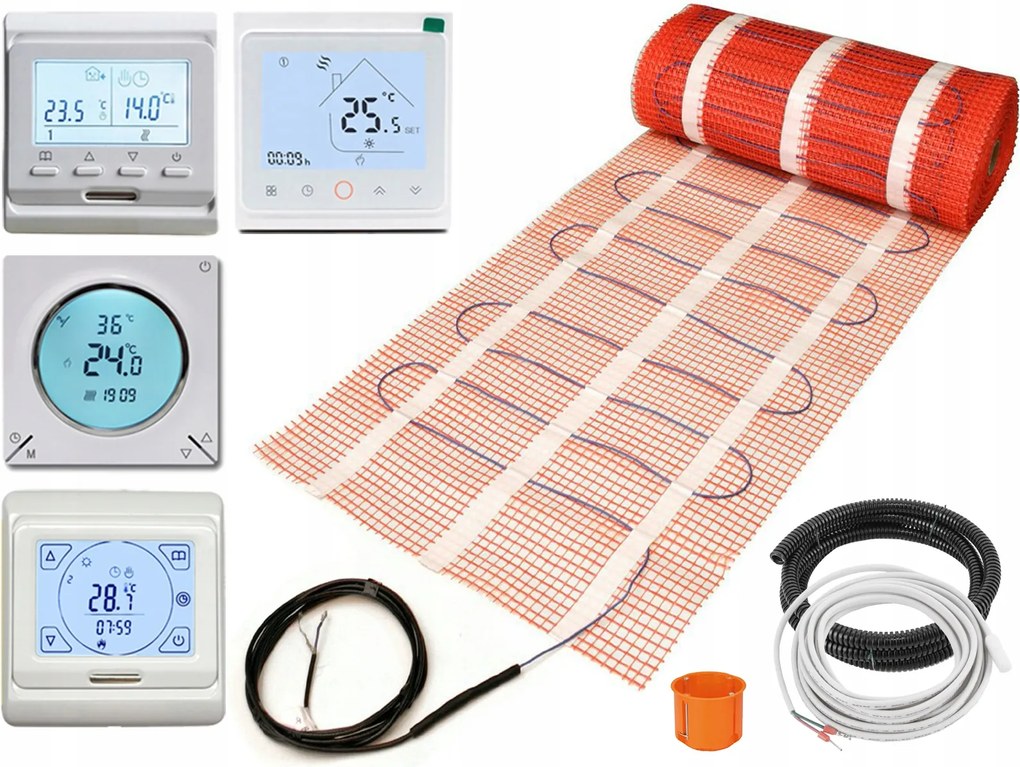 Fűtőszőnyeg szett Thermotec Fűtőszőnyeg 3m2 170Wm2 Digitális Warmo vezérlő