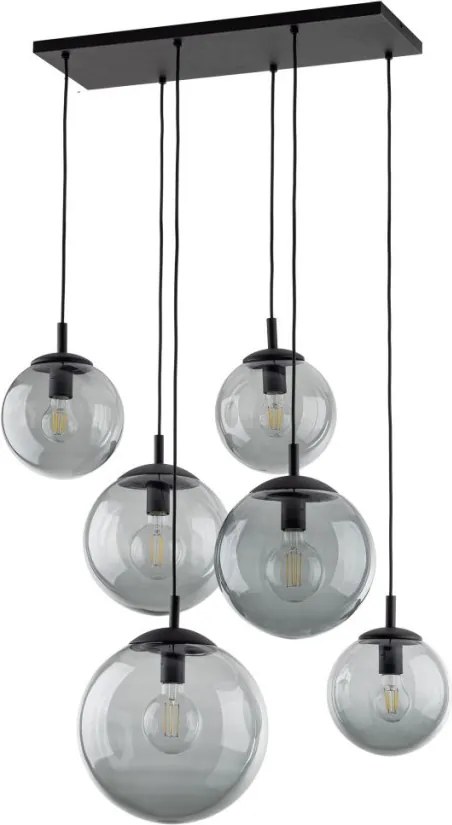 TK LIGHTING 5384 ESME Többágú Függesztett Lámpa Fekete, Grafit E27 IP20