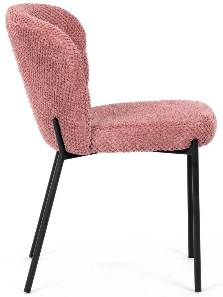 Étkezőszék garnitúra Bouclé CT-W1077 PINK2, 4 db
