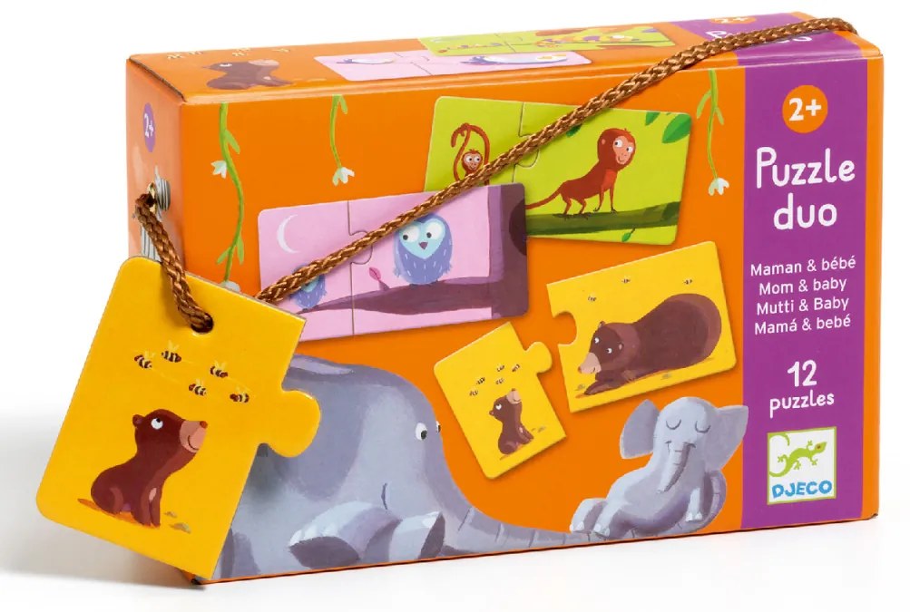 Párosító puzzle - Mama-baba, 24 db-os - Mom and baby