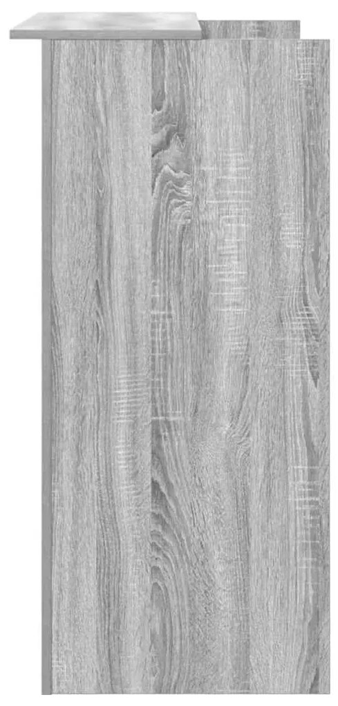 recepciós pult szürke sonoma 100x50x103,5 cm szerelt fa