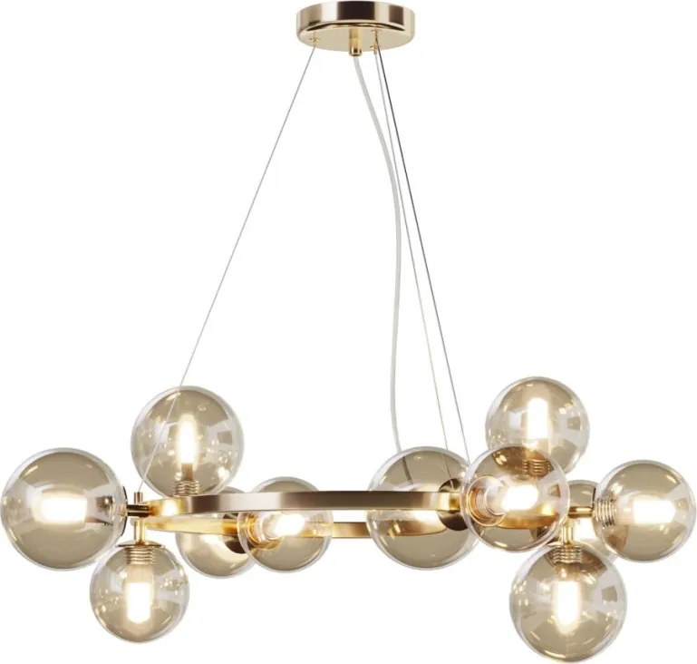 MAYTONI MOD545PL-11G DALLAS Modern Függesztett Lámpa Borostyán, Arany G9 IP20