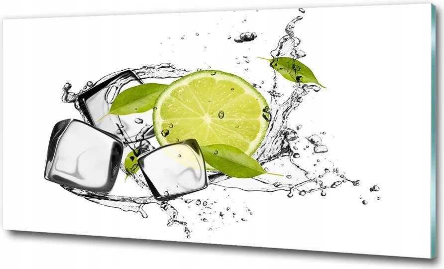 Fotó üvegkép Narancsok jéggel 100x70